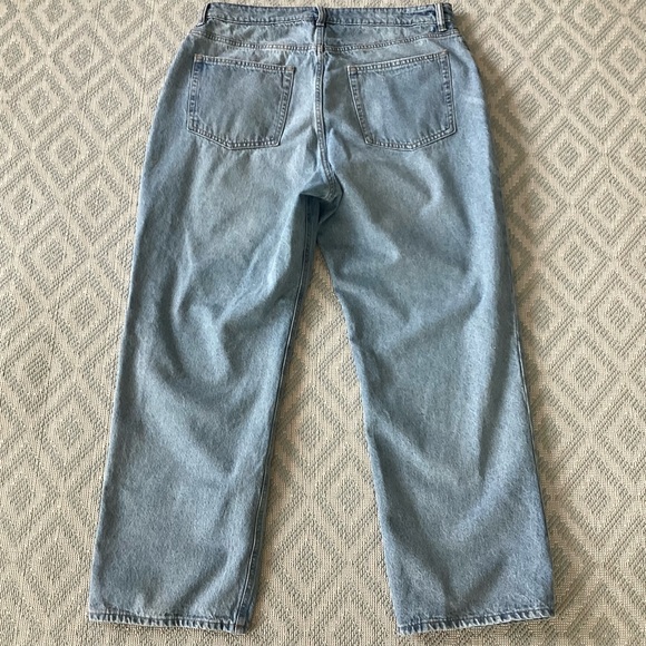 H&M Womens Light Wash High Rise Straight Leg Jeans Size 16 - Picture 3 of 9